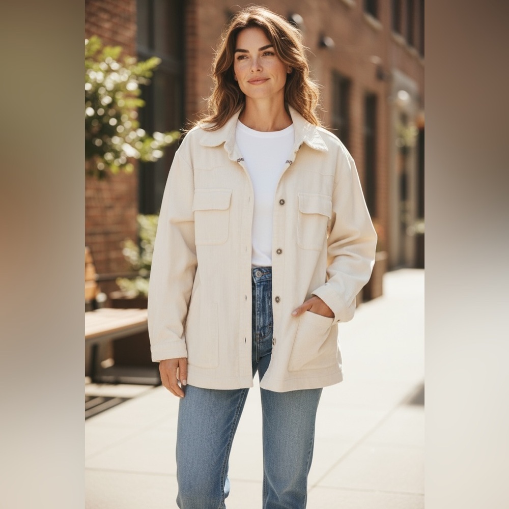 Women's Cream Chord Jacket